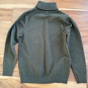 Kids Olive Green Turtleneck Sweater